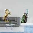 thumbnail image 2 of Estatua del caballo,Estatua de caballo de pie hecha a mano de resina de cafetería,Figura de escritorio,Estante de estatua de pavo real para escritorio,decoración del hogar,Figura decorativa, 2 of 8