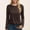 Brown, variant on Women's Casual Striped Shirts Long Sleeve Crew Neck Color Block Tunic Tops Fall Relax Fit Dressy Blouses