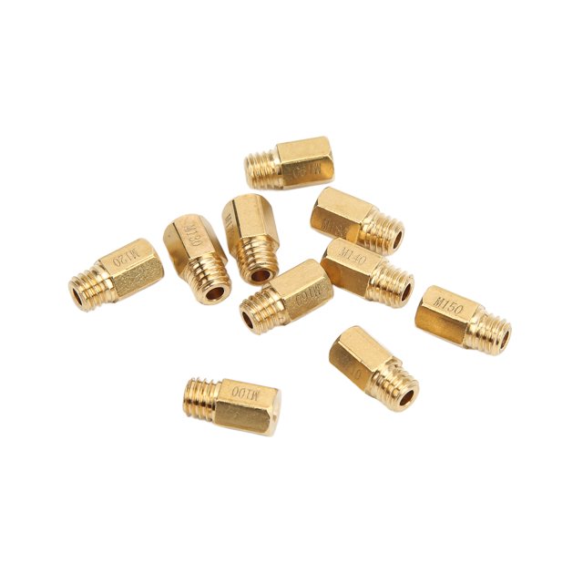 Jet Director de Carbohidratos, Boquilla Director Del Cburador 5.2x0.75 mm de metal de Hilo de 11.5 mm de Largo 10 Piezas de Alta Resistencia Para Mantenimiento