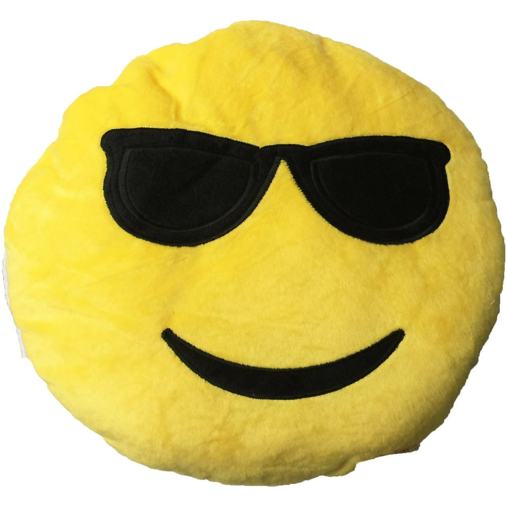 Comfortable COOL ! Cushion with Smily Face with Cool Sunglasses Emoji