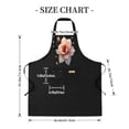 thumbnail image 5 of 2 Pack Adjustable Bib Apron with Floral Design - Black Kitchen Chef Apron for Men & Women 2 Pockets Perfect for Cooking & Baking, 5 of 6