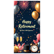 LUUFILx Retirement Celebration Backdrop Banner Party Supplies Decorations Happy Retirement Background Off Clock Hello Pension Event Decorations Photography Props