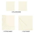 thumbnail image 3 of BELIZZI HOME Full Size Sheet Set - Double Brushed Microfiber Full Size Bedding Set, 4 Piece Deep Pocket Full Size Sheet - Ultra Soft, Easy-Fit, Wrinkle Free, Quick Dry Full Size Sheets - Ivory, 3 of 5