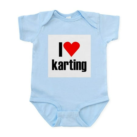 

CafePress - I Love Karting Infant Bodysuit - Baby Light Bodysuit Size Newborn - 24 Months