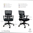 thumbnail image 3 of Silla Oficina I SEATING ejecutiva con Soporte Lumbar Descansabrazos Ajustables Reclinable Parma, 3 of 8
