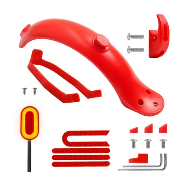 Soidarity Kit de guardabarros, instalación práctica, suministros para prevenir el agua, tablero contra salpicaduras, soporte de cola de pato, Bicicletas eléctricas Rojo Soidarity OD024594-03
