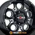 thumbnail image 4 of 18x9 Worx 809BM Rebel Gloss Black & Milled Wheel 5x4.5/5x5 (12mm), 4 of 5