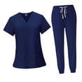 thumbnail image 1 of 2x Conjunto De Uniforme Médico Femenino, Ropa De Trabajo De Enfermera Lavable A Máquina Para Salón De Belleza, 1 of 8