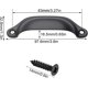thumbnail image 2 of Set of 20 vintage drawer pulls in iron and black shell for cabinet, drawer, medicine cabinet, 2 of 5