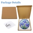 thumbnail image 5 of Iris Flower Stained Glass Suncatcher Handmade Window Hangings Colored Glass Suncatcher Crafts Kits for Indoor Garden Christmas Decoration 16x16cm(1), 5 of 7