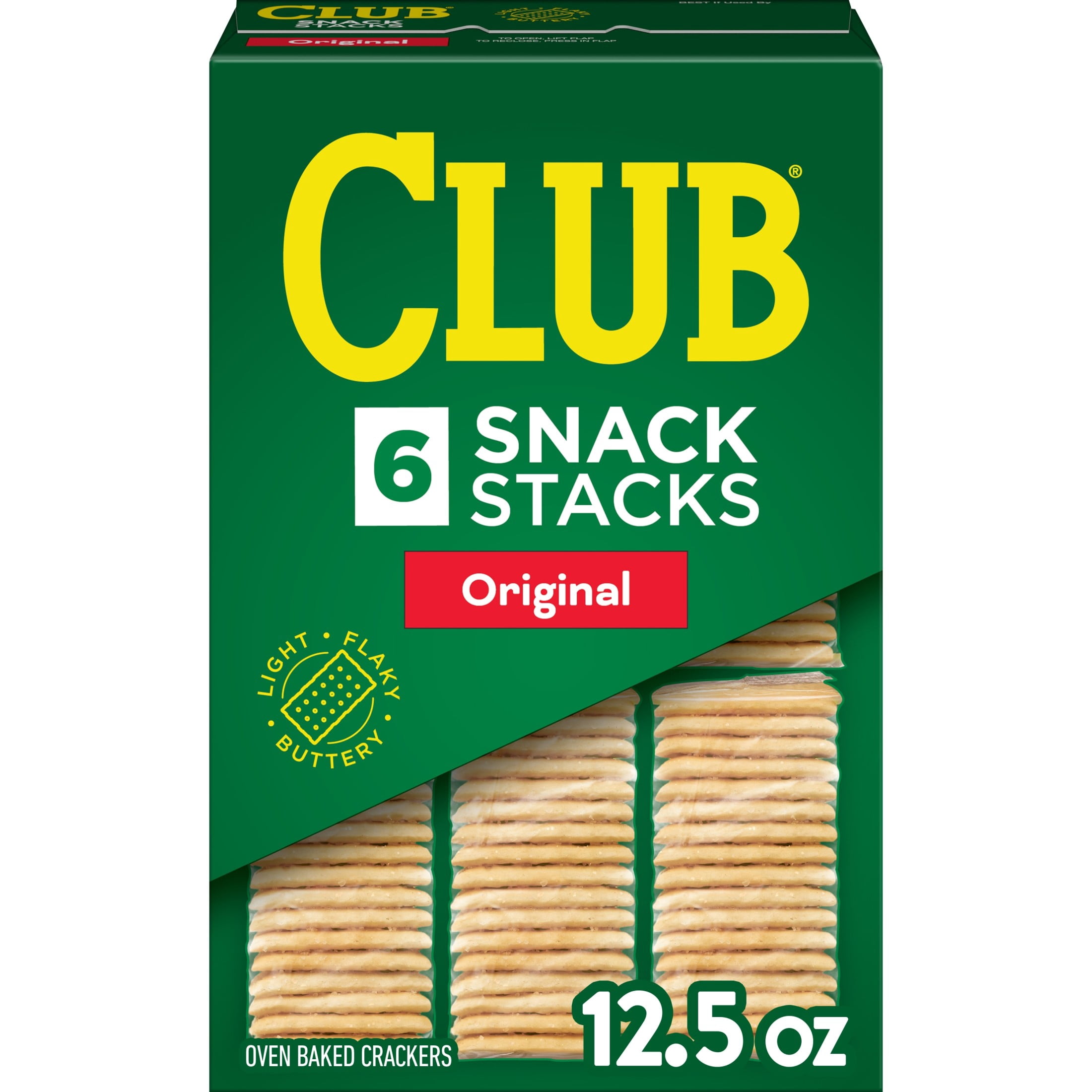 (2 pack) Club Snack Stacks Original Crackers, Lunch Snacks, 6 Count