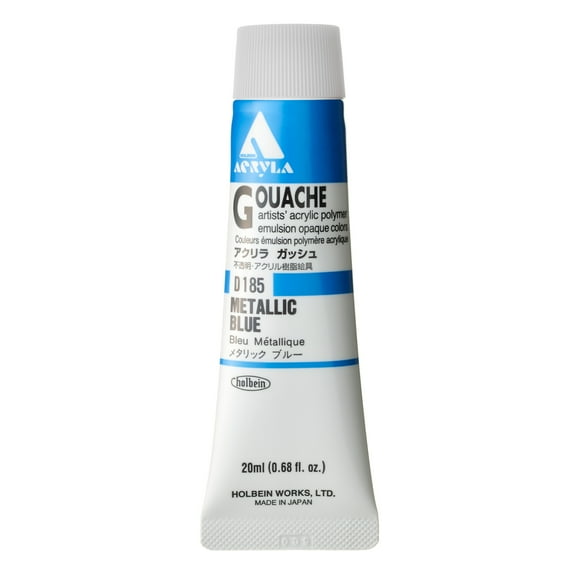 Holbein Acryla Gouache, 20ml, Metallic Blue