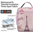 thumbnail image 2 of Small Insulated Lunch Bag with Handle, Lunch Bag for Women Men Keeps Food Hot/Cold Lunch Tote for Business Trips Beach Outings Paris, 2 of 6