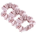 thumbnail image 2 of Satin Set Scrunchie Ropes Accessories Hair Ties Colours Elastic Ponytail Silk Headband,Pink Woven Hair Rope, 2 of 6