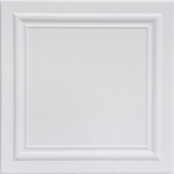 R24-Line Art Foam Glue-up Ceiling Tile in Ultra Pure White (259.2 Sq.ft / Pack) - 96 Pieces