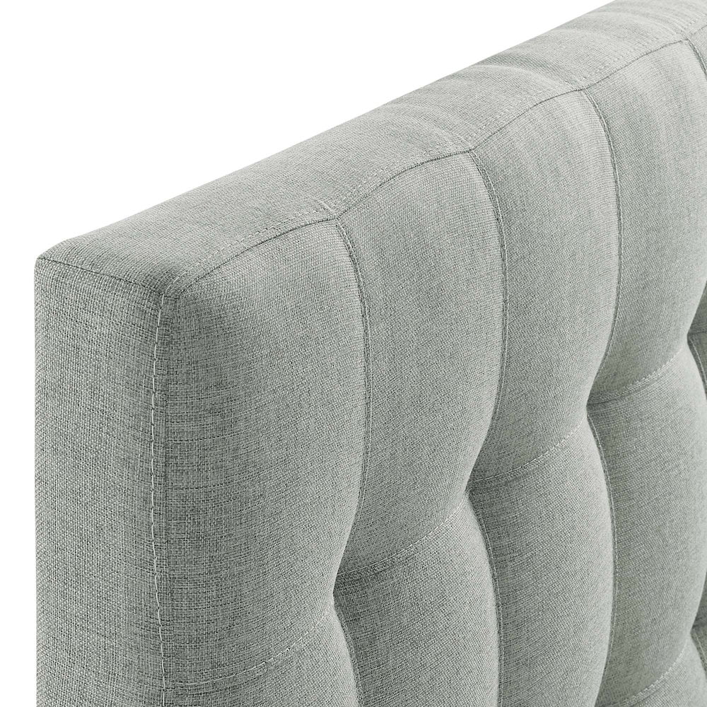 Modway Lily Twin Upholstered Polyester Fabric Headboard in Gray