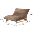 thumbnail image 3 of The Magic Home 47.24" Oversized Accent Chair Sofa Recliner Chaise, Brown, 3 of 13