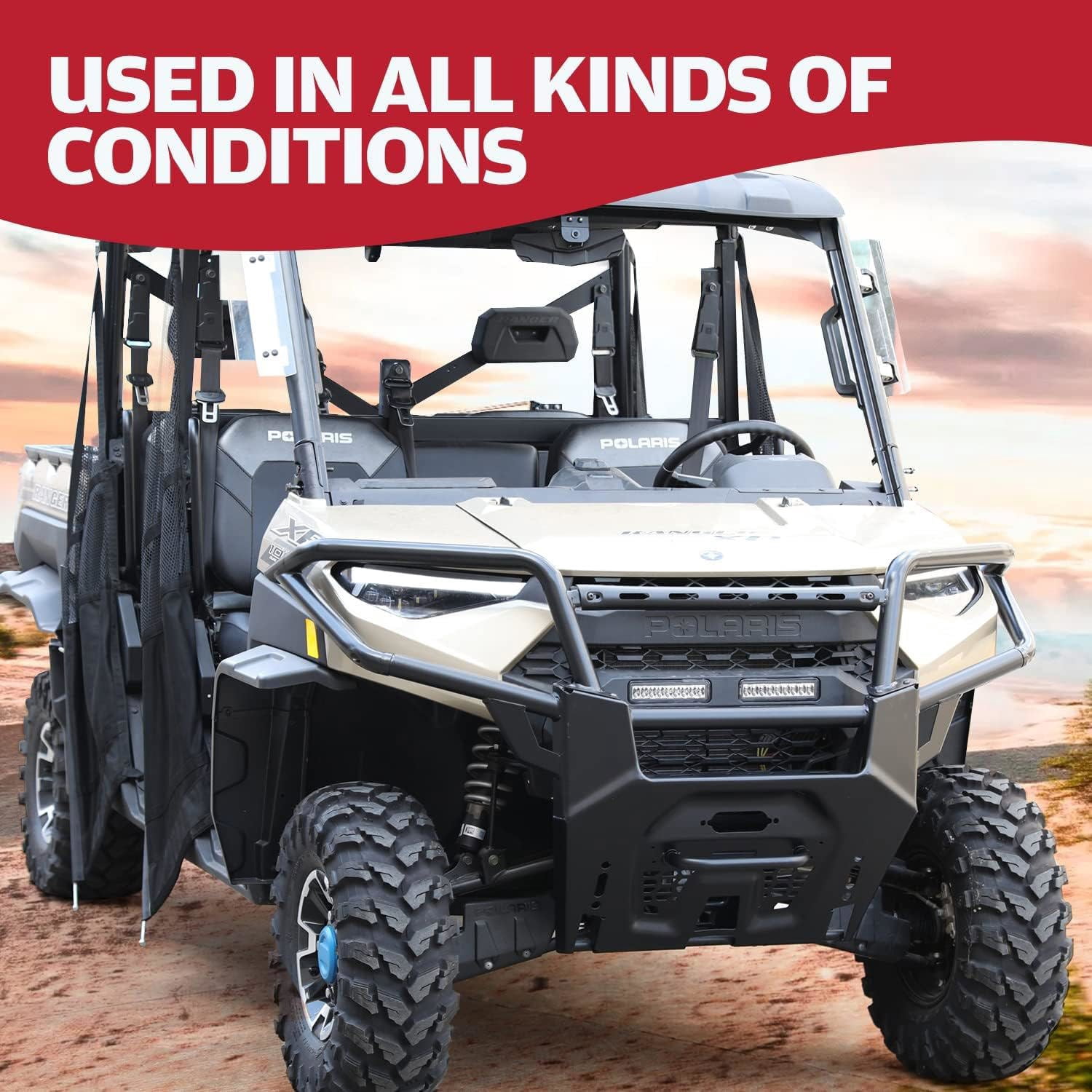A & UTV PRO Front Bumper for 2018-2023 2024 Polaris Ranger XP 1000 / Crew XP 1000 / Ranger 1000 / Ranger 1000 XP Accessories, Replace OEM #2882531