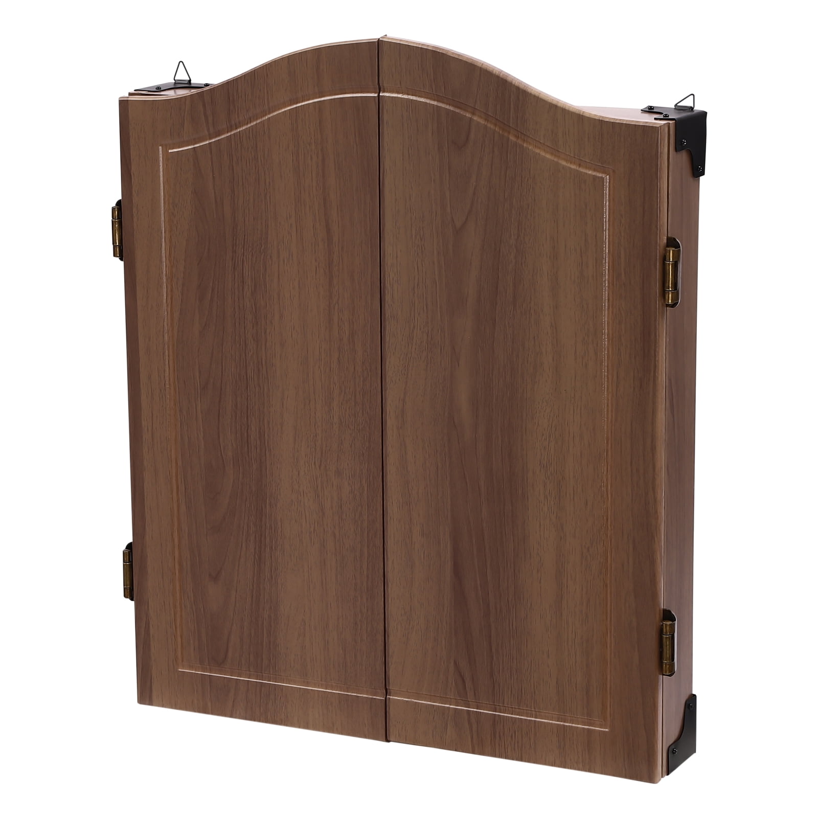 Classic Dart Board Cabinet Set, Wall-mounted Indoor Dartboard for Adult Game, Brown Dartboard Cabinet Dart Boards Set for Adults 40.15*21.25 in