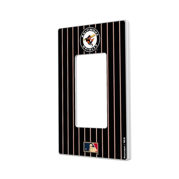 Baltimore Orioles 1966-1969 Cooperstown Pinstripe Single Rocker Light Switch Plate