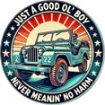 thumbnail image 1 of Vintage Metal Hombre Conduciendo Un Coche Hojalata Pintura Hierro Pared 30x30cm, 1 of 10