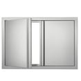 thumbnail image 4 of KFFKFF Barbecue Access Door, 30W x 21H Inch Dual Exterior Kitchen Door, Stainless Steel Inset Door, Wall Vertical Door with Inset Handles, for Barbecue Island, Grill Station, Outdoor Cupboard, 4 of 9