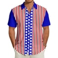 thumbnail image 2 of Ankishi American Flag Button Down Shirt Men American Flag Summer Hawaiian Shirts Casual Printed Clothes Daily Wear, 2 of 8