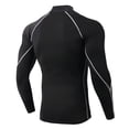 thumbnail image 2 of GZWYHT Mens T-Shirts,Compression Shirt Men's Breathable Sports Winter Underwear Base Layer Topstight-fitting Long-sleeved Quick-Drying Fitness Top Tshirts Shirts,Workout Shirts Grey 3XL, 2 of 5