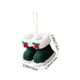 thumbnail image 3 of Ornamentos de Navidad Blancos 10x8.5x7.5cm / 3.9x3.3x2.9In Colgante de Peluche, 3 of 7