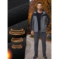thumbnail image 2 of Men's Hooded Softshell Jacket Waterproof Insulated Windbreaker Winter Warm Fleece Lined Rain Shell Jacket, 2 of 7