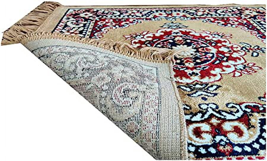 Polyester Fabric Yellow Meditation Prayer Mat (Approx. 24 x 24 Inch) Multi-Purpose Meditation Mat/Rug, Religious Spiritual Items, Home Aasan/Yoga/Meditation