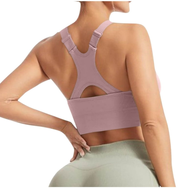 Sports Bras For Women Strappy Longline Wirefree Padded Medium Support Yoga Workout Gym Running Fitness Comfort Bra Top, Black, M Price In UAE | Amazon UAE