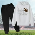 thumbnail image 3 of Youmylove Kids Football Letter Printed Hoodies Pants Hooded Children Casual 2PCS Fashion Trend American Football Fans Sports Gift Leisure Streetwear, 3 of 3