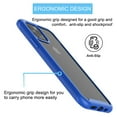 thumbnail image 2 of iPhone 11 Case, Takfox iPhone 11 Cover with [Tempered Glass Screen Protector] Shockproof Shell Plastic TPU Slim Crystal Clear Hard Case Transparent Full Body Sturdy Bumper Phone Case - Blue, 2 of 7