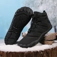 thumbnail image 6 of Gyexs Mens Snow Boots Size 13, Winter Shoes Women Wide Width, Breathable, Bungee, Riding, Almond Toe, Winter Clothes, Black, Size 7, 6 of 8