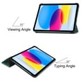 thumbnail image 2 of Case for Apple iPad 10th Generation 10.9 Inch Case 2022, PU Leather Thin Slim Lightweight Trifold Shell Corner Protection Smart Folio Cover with Auto Sleep/Wake and Support Pencil Holder, Darkgreen, 2 of 6