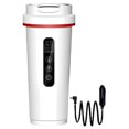 thumbnail image 1 of jifeng Car Electric Kettle Heating Drinking Cup for Coffee Tea Milk Stainless Steel White, 1 of 9