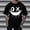 #0285-Black, variant on Men Horror Grin OX Face Graphic Print Short Sleeve T Shirt Casual Loose Crew Neck Daily Streetwear Tee (White L) Father's Day Gift