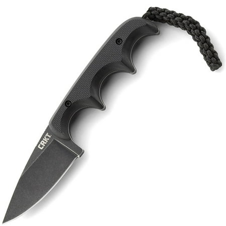 CRKT Minimalist Drop Point Black 2384K Compact Fixed Blade with 2.12