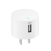 onn 12W Single USB-A Port Wall Charger with 3ft Lightning to USB Cable, MFI Certified Foldable Plug, White - Compatible with iPhone 14/13/12/11/X/XR/XS/8/7/6/5, iPad, Airpods and more