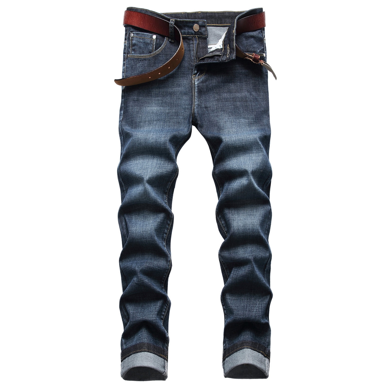 Mens Pants Adult Male Type 3 Male Casual Mid Waist Slim Jeans Pant