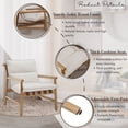 thumbnail image 5 of Guyou Linen Accent Chair - 25.5" Wide Plush Armchair for Living Room & Bedroom, Modern Upholstered Reading Chair with Solid Wood Frame, Begie, 5 of 7