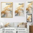 thumbnail image 4 of Designart "Golden Hued Mountain River Tranquility" River Mountain Floater Framed Wall Art Living Room, 4 of 5