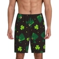 thumbnail image 3 of Lsque St. Patrick's Day8 Mens Sleep Pajama Shorts,Short Pajama Pants, Cotton Ultra-Soft Knit-Small, 3 of 9