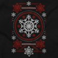 thumbnail image 2 of Ugly Christmas Snowflake Pattern Womens Slim Fit Graphic Tee Brisco Brands S, 2 of 5