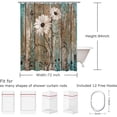 Rustic Shower Curtain Floral Barnwood Fabric Farmhouse Bath Curtain 12 ...