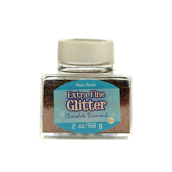 Extra Fine Glitter chocolate diamond, 2 oz., stackable jar (pack of 4)