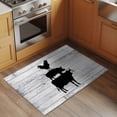 thumbnail image 2 of 2x3 Ft Entryway Area Rug, Farmhouse Wooden Grain Kitchen Rug Runner Washable Floor Mat, Vintage Country Cow Pig Chicken Grey Non Slip Indoor Door Mat Throw Carpet for Bathroom Living Room Bedroom, 2 of 8