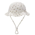 thumbnail image 2 of Cenuakty Baby Summer Bucket Hat, Sun Protection Infant Wide Brim Fisherman Hat with Chin Strap, 2 of 9