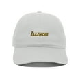 thumbnail image 2 of Daxton USA States Golf Dad Hat Cap Cotton Unstructure Low Profile Strapback, White Hat Illinois, 2 of 3